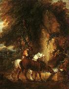 Thomas Gainsborough Wooded Landscape with Mounted Drover USA oil painting artist